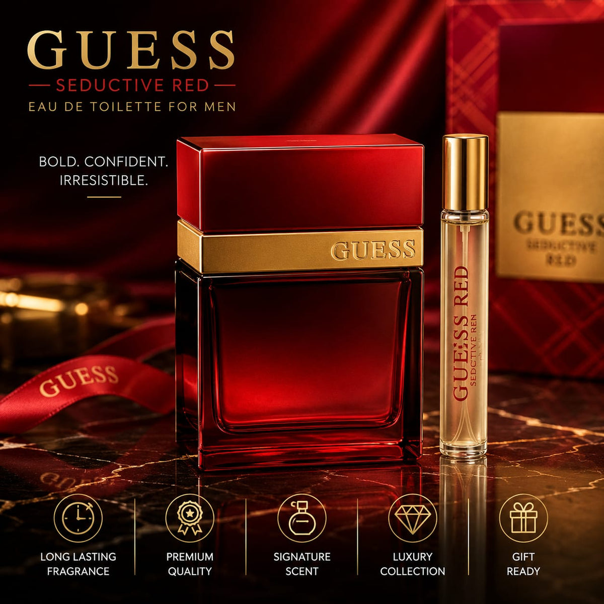 GUESS Seductive Red Eau de Toilette for Men 100 ml + 15 ml