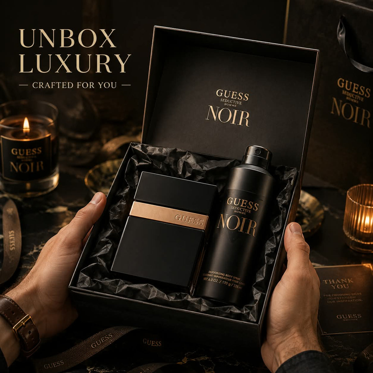 GUESS Seductive Noir M EDT 50ml + Body Spray 170g Gift Set