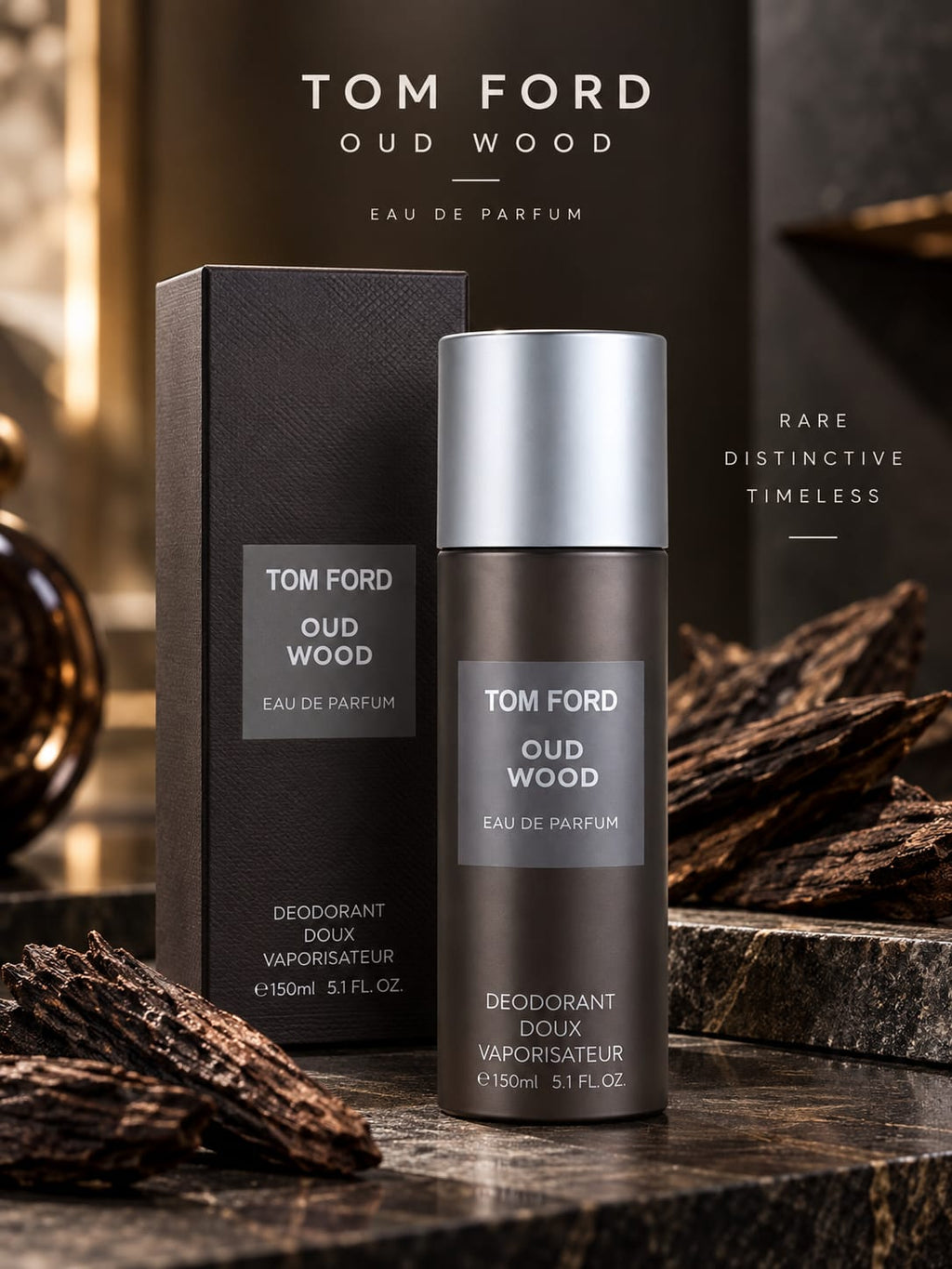Tom Ford Oud Wood Eau de Parfum 150ml Deodorant Spray