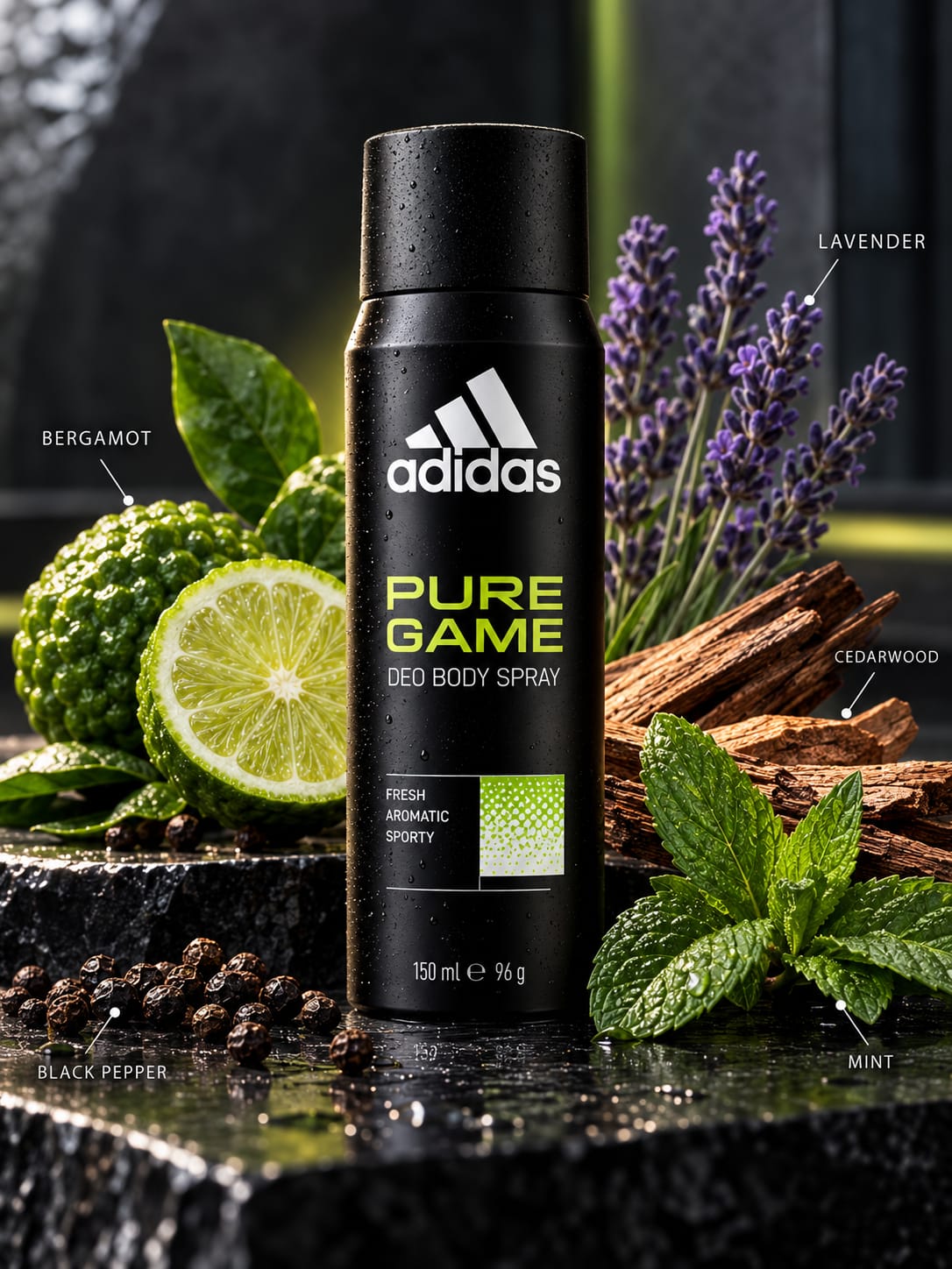 Adidas Pure Game Deo Body Spray 150ml for Men