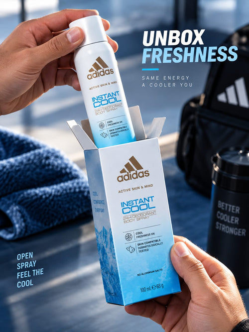 Adidas Instant Cool 24H Deodorant Body Spray 100ml