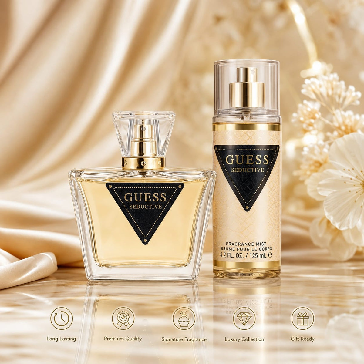GUESS Seductive For Women Gift Set EDP 75ml + Body Spray 125ml