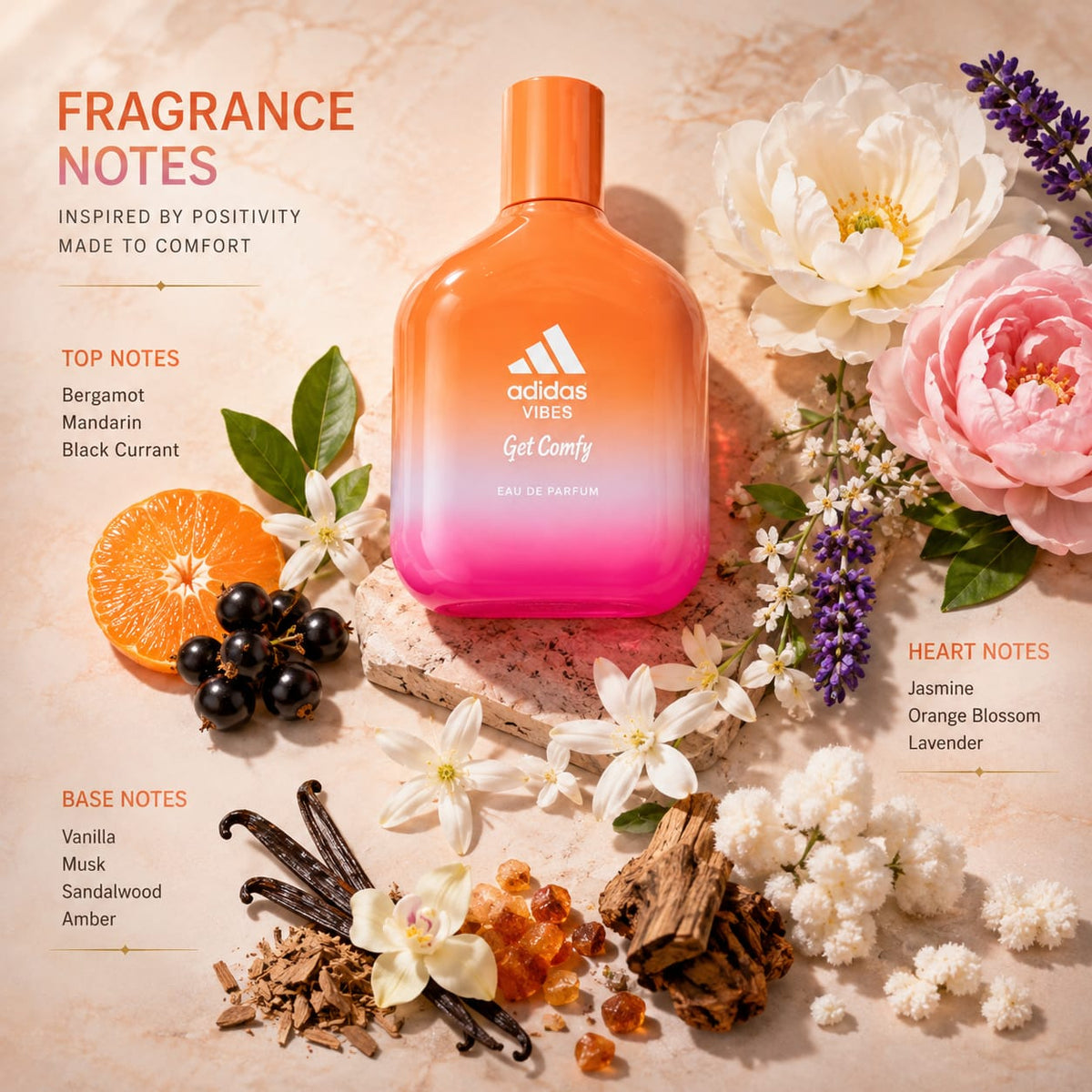 adidas Vibes Get Comfy Eau de Parfum 100ml – Unisex Fragrance